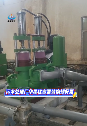 污水处理厂华星柱塞泵替换螺杆泵